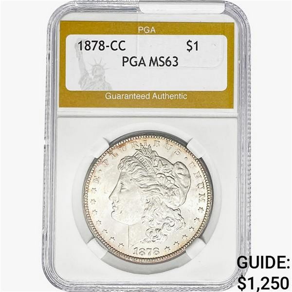 1878-CC Morgan Silver Dollar PGA MS63
