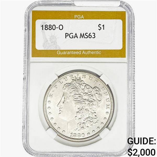1880-O Morgan Silver Dollar PGA MS63