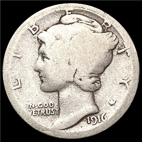 1916-D Mercury Dime NICELY CIRCULATED
