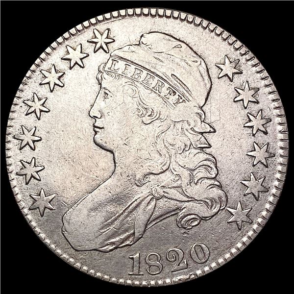 1820 Capped Bust Half Dollar NEARLY UNCIRCULATED