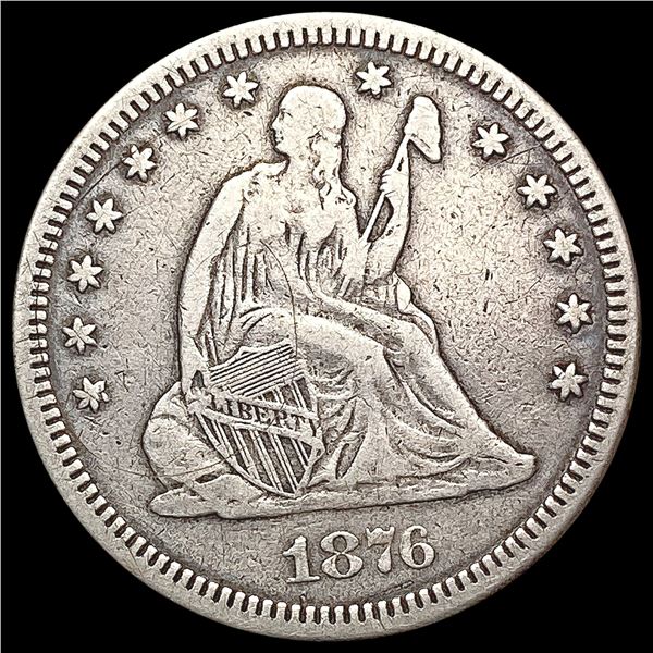1876 Seated Liberty Quarter LIGHTLY CIRCULATED