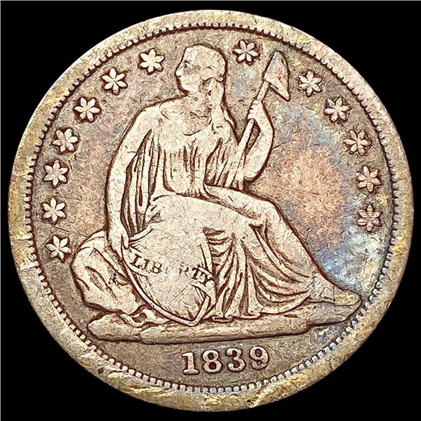 1839 Seated Liberty Dime NICELY CIRCULATED