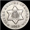 Image 1 : 1851-O Silver Three Cent LIGHTLY CIRCULATED