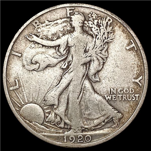 1920-D Walking Liberty Half Dollar LIGHTLY CIRCULATED