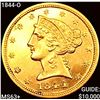 Image 1 : 1844-O $5 Gold Half Eagle CHOICE BU+