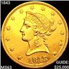 Image 1 : 1843 $10 Gold Eagle CHOICE BU