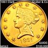 Image 1 : 1861 Clark, Gruber & Co $10 Gold Eagle CHOICE BU