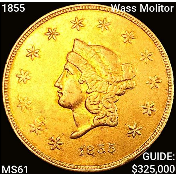1855 Wass Molitor $50 UNCIRCULATED