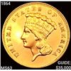 Image 1 : 1864 $3 Gold Piece CHOICE BU