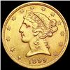 Image 1 : 1899 $5 Gold Half Eagle UNCIRCULATED