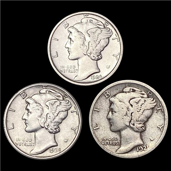 1921-1935 [3] Mercury Dime HIGH GRADE