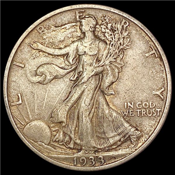 1933 S Walking Liberty Half Dollar NEARLY UNCIRCULATED
