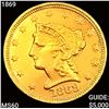 Image 1 : 1869 $2.50 Gold Quarter Eagle UNCIRCULATED