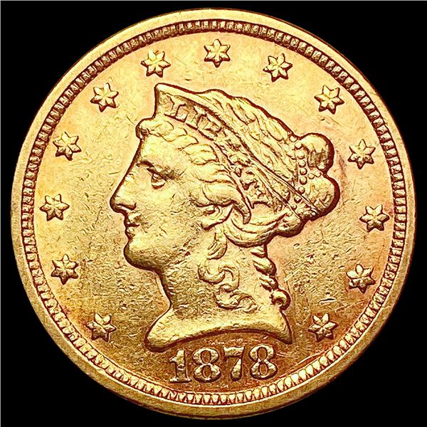 1878 $2.50 Gold Quarter Eagle CLOSELY UNCIRCULATED