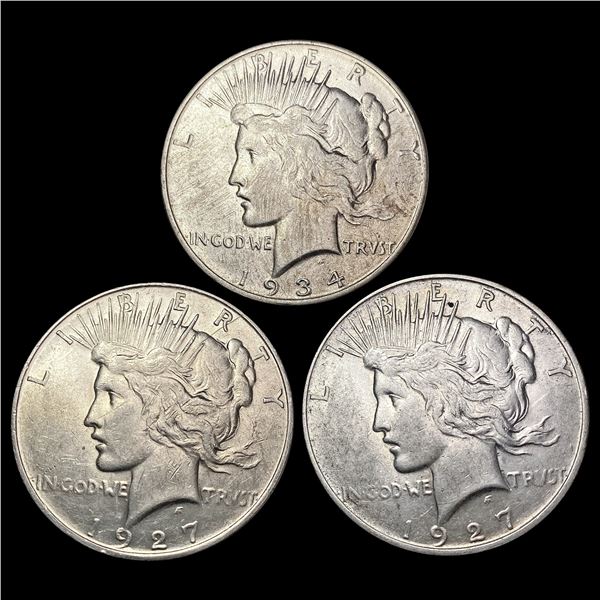 1927-1934 [3] Silver Peace Dollar HIGH GRADE