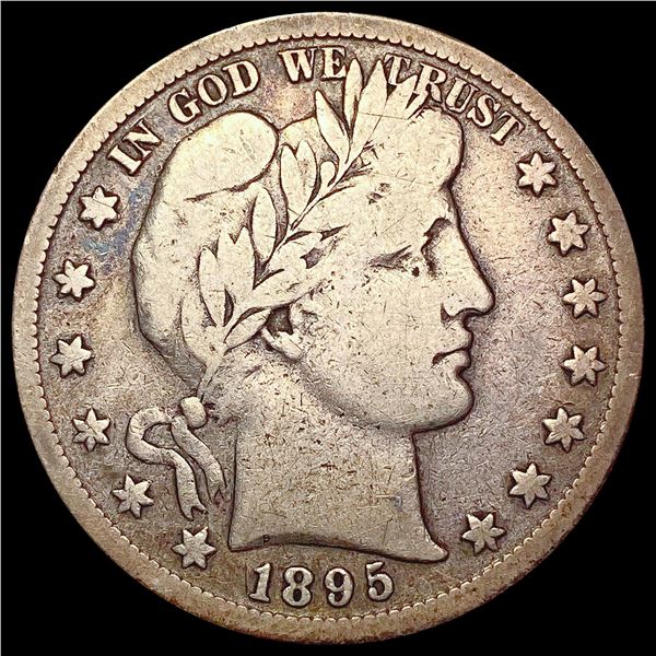 1895 S Barber Half Dollar NICELY CIRCULATED