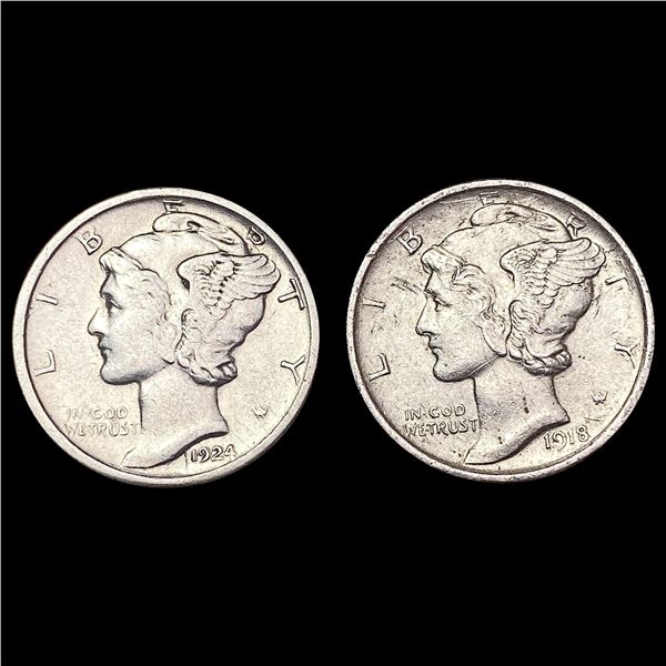 1918-1924 [2] Mercury Dime HIGH GRADE