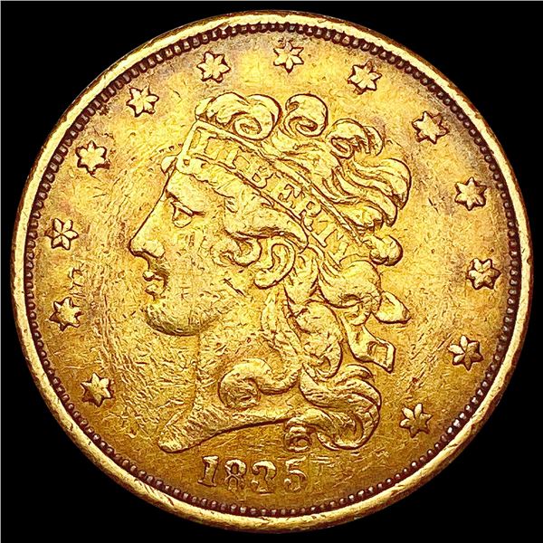 1835 $5 Gold Half Eagle LIGHTLY CIRCULATED