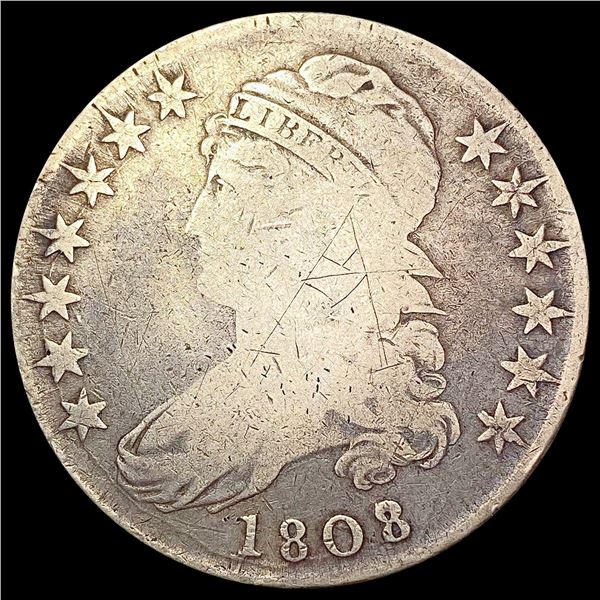 1808/7 Capped Bust Half Dollar NICELY CIRCULATED