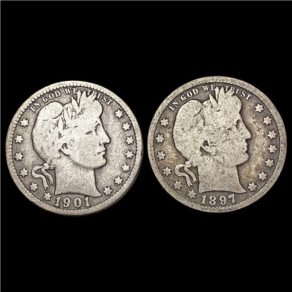 1897-1901 [2] Barber Quarter NICELY CIRCULATED