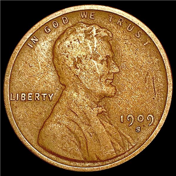 1909 S Wheat Cent LIGHTLY CIRCULATED