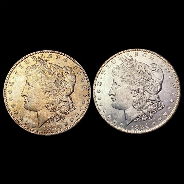 1880-1884 [2] Morgan Silver Dollar HIGH GRADE