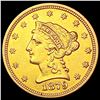 Image 1 : 1879 $2.50 Gold Quarter Eagle CLOSELY UNCIRCULATED