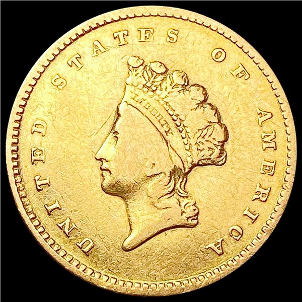 1854 Rare Gold Dollar NEARLY UNCIRCULATED