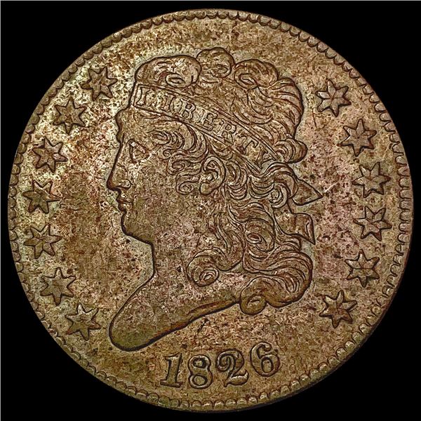 1826 Classic Head Half Cent CLOSELY UNCIRCULATED