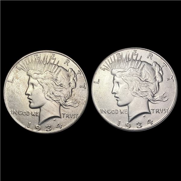 1934 [2] Silver Peace Dollar UNCIRCULATED