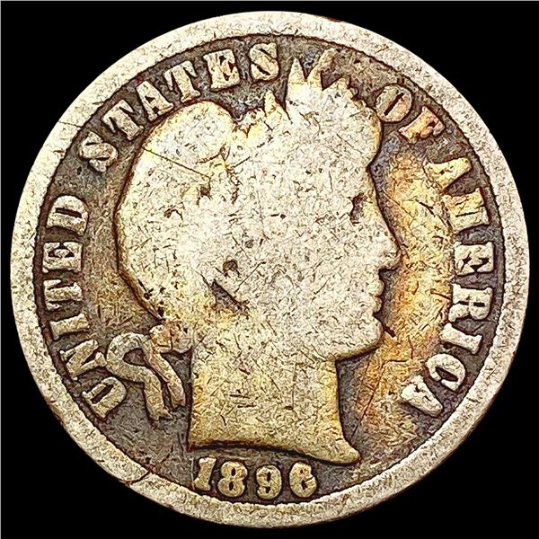 1896-O Barber Dime NICELY CIRCULATED