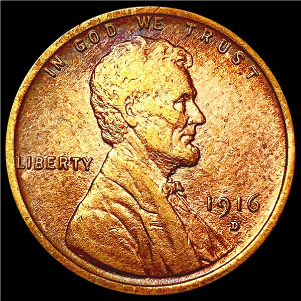 1916-D RB Wheat Cent CHOICE AU