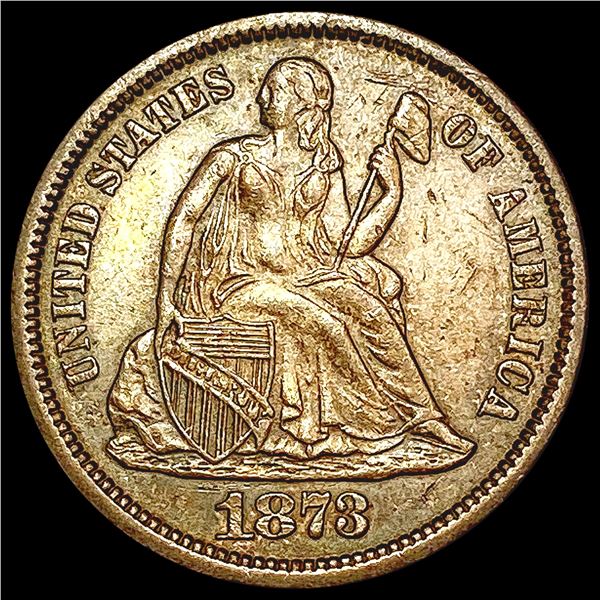 1873 Seated Liberty Dime CLOSELY UNCIRCULATED