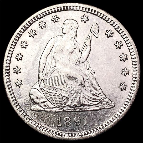 1891-S Seated Liberty Quarter UNCIRCULATED