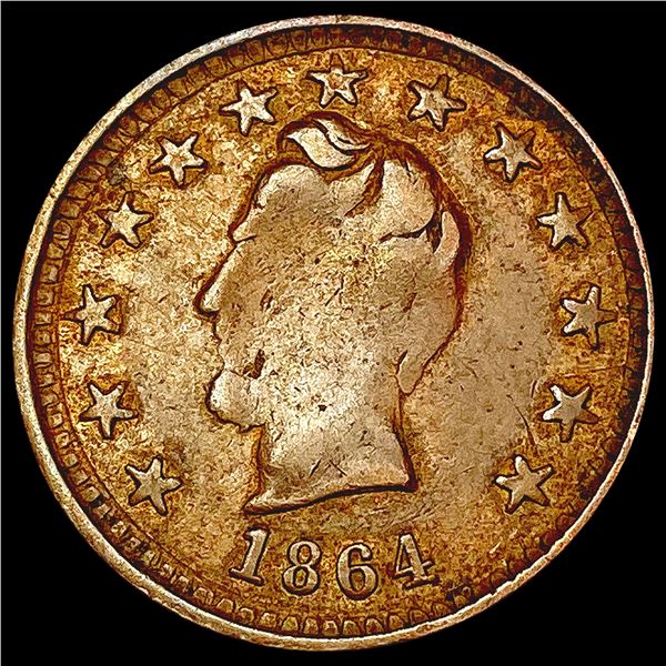1864 Civil War Token; Our Union NEARLY UNCIRCULATED
