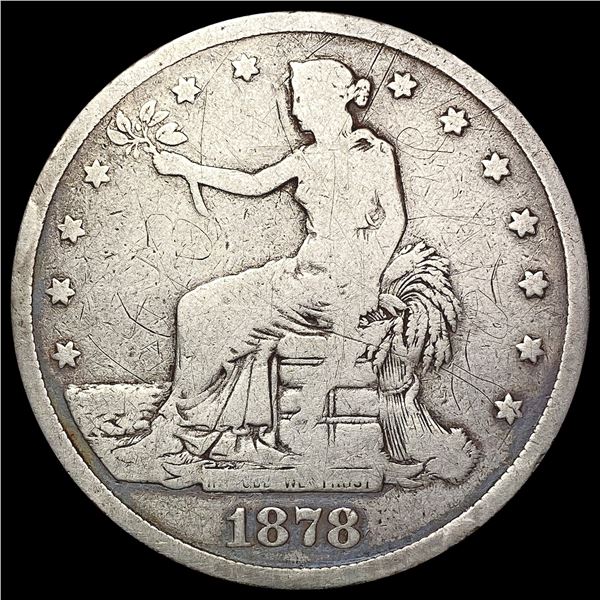 1878-S Silver Trade Dollar NICELY CIRCULATED