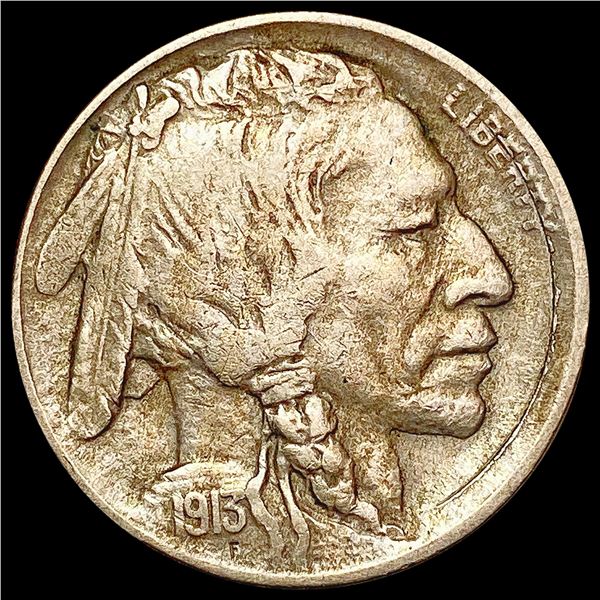 1913-D T2 Buffalo Nickel CHOICE AU
