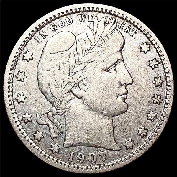 1907 Barber Quarter LIGHTLY CIRCULATED