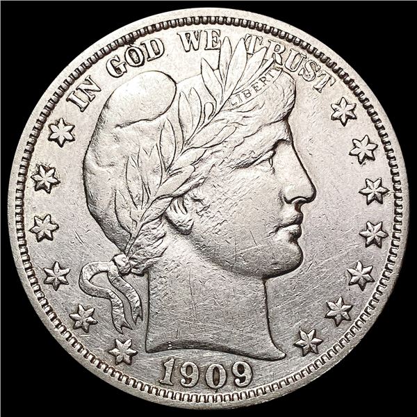 1909-S Barber Half Dollar CLOSELY UNCIRCULATED