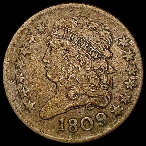 1809 Classic Head Half Cent NEARLY UNCIRCULATED
