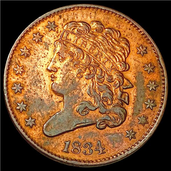 1834 Classic Head Half Cent CLOSELY UNCIRCULATED