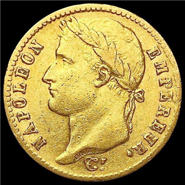 1813 .1867oz Gold France 20 Francs CLOSELY UNCIRCULATED