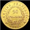 Image 2 : 1813 .1867oz Gold France 20 Francs CLOSELY UNCIRCULATED