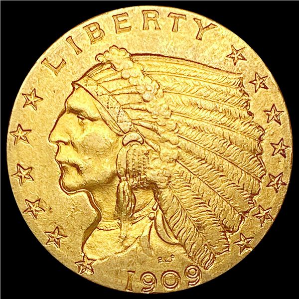 1909 $2.50 Gold Quarter Eagle CHOICE AU