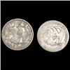 Image 2 : [2] 1876-CC&1877-S Seated Liberty Quarter CLOSELY UNCIRCULATED