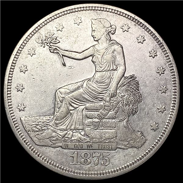 1875-S Silver Trade Dollar CLOSELY UNCIRCULATED