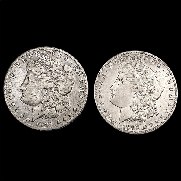 [2] 1894-S&1896-S Morgan Silver Dollar LIGHTLY CIRCULATED