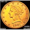 Image 1 : 1881-CC $10 Gold Eagle CHOICE BU+
