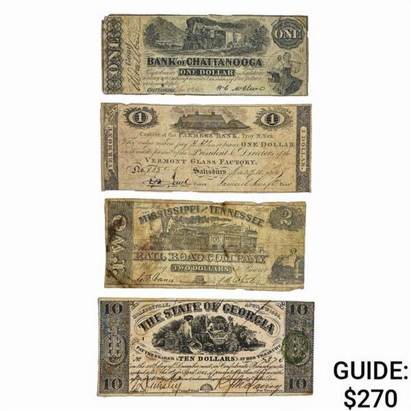 [4] 1863&1864 $1,$2,$10 Lot of U.S. Currency