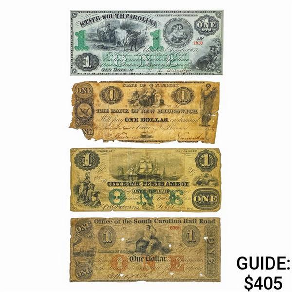 [4] 1856-1873 $1 Lot of U.S. Currency